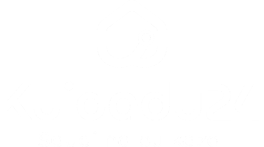 Logotipo Kuidadu 24 branco vertical